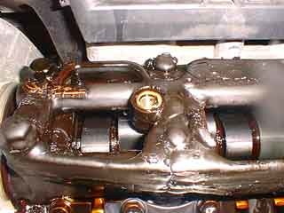 Oil Sludge in a V6 Engine