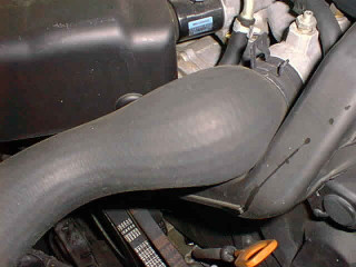 Radiator hose that is about to burst